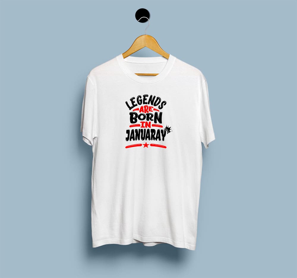 Legends Are Born In January - Men T Shirt