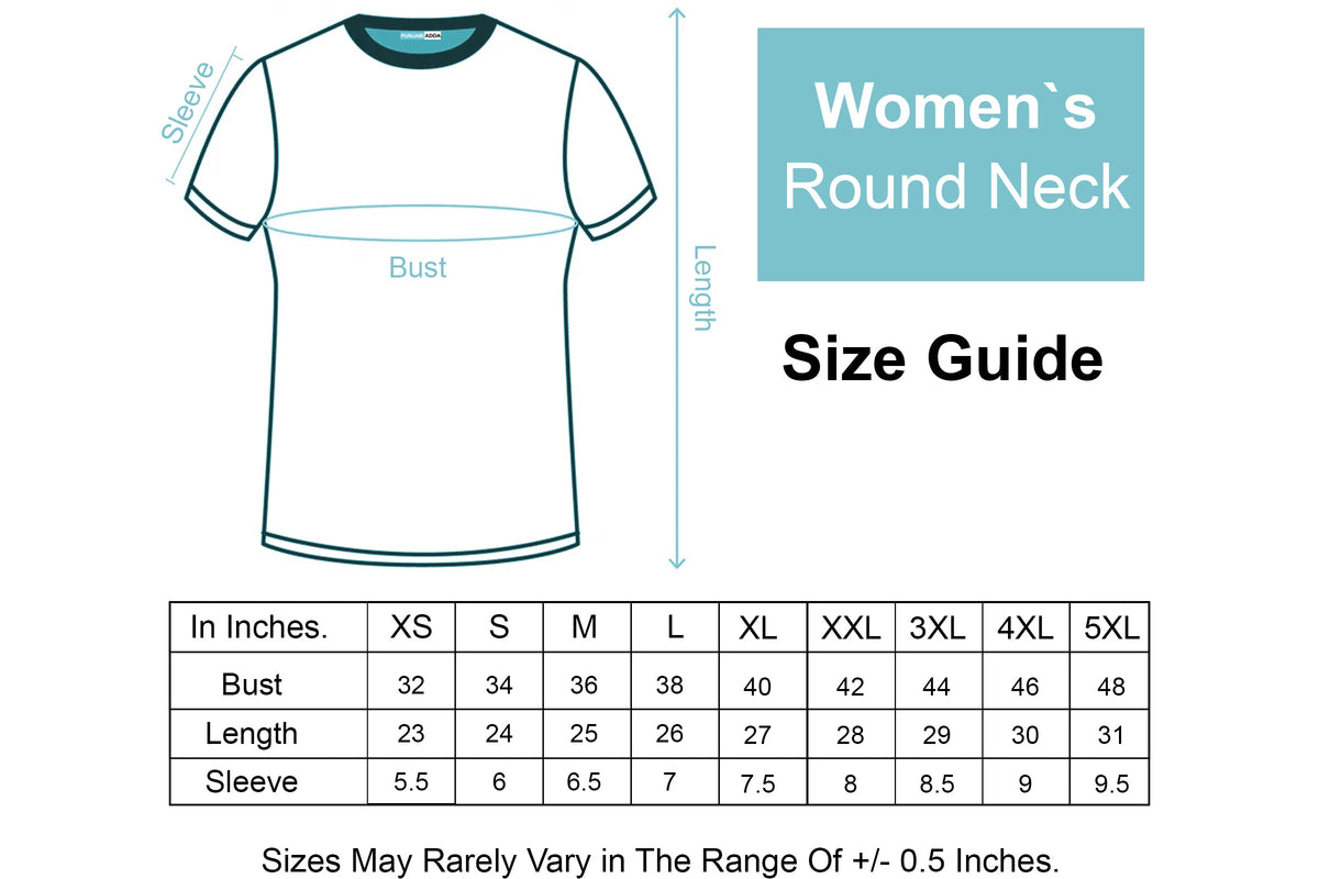 Women T Shirt Size Chart