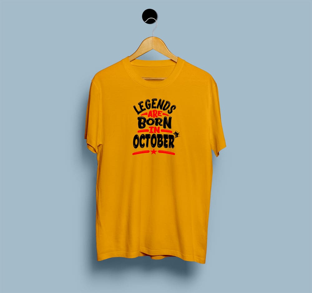 Legends Are Born In October- Men T Shirt